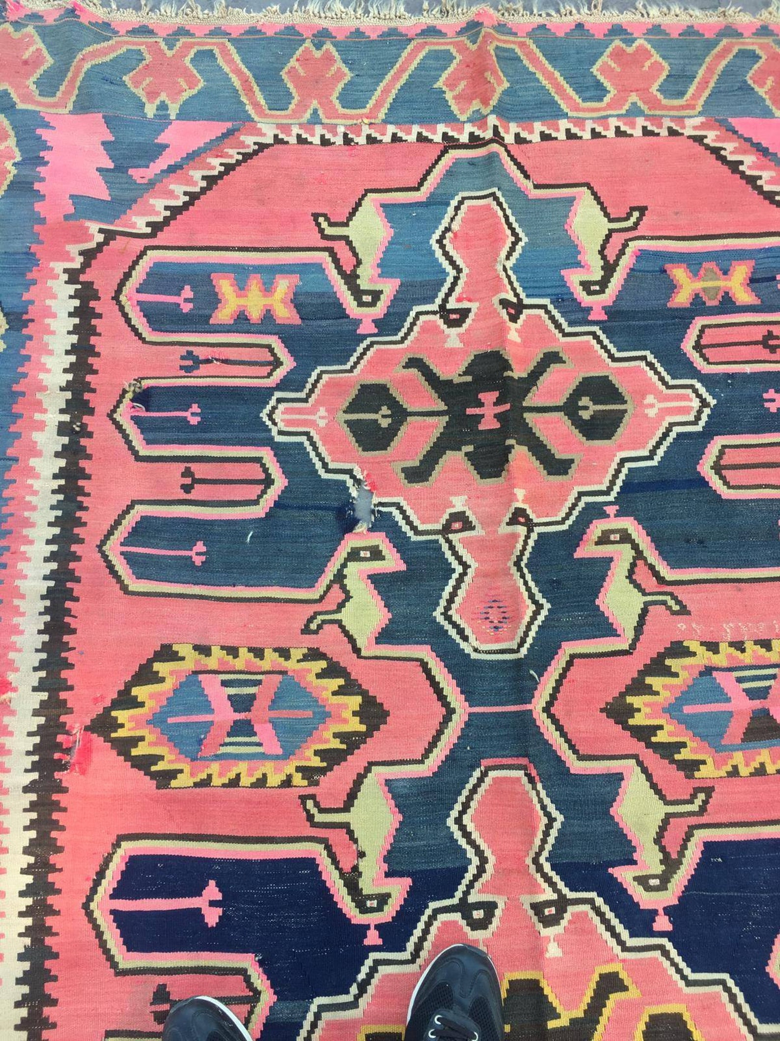 Kilim Rug Vintage Kilim Rug Oushak Kilim Rug Etsy