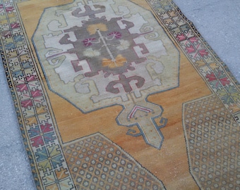 Vintage Turkish Oushak Rug, Turkish Rug, Vintage Rug, Oushak Rug 9. x 4.2 ft / 277 x 131 cm