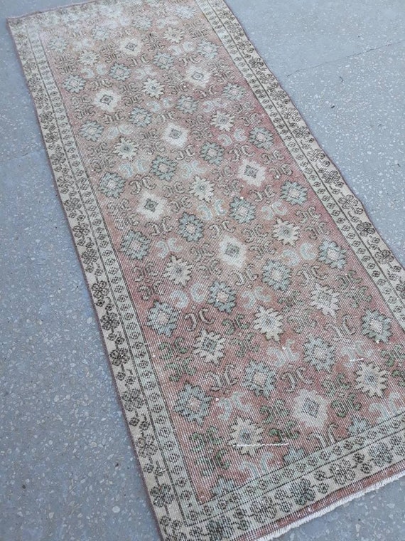 Turkish Rug Runner,Runner Rugs,Oushak Rugs,Vintage Runner Rug,Anatolian Runner,Handmade Rug Runner,6'6"X 2'7"feet/202 X 85cm,Aztec Rug, Rugs