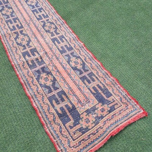 23'2"x2'2" Turkish Oushak Runner Rug, Kitchen Runner rug, Hallway Runner Rug, Vintage Runner Rug, RUNNER RUGSVINTAGEART,Kitchen Decor, Rug image 8