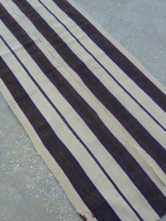 Captivating Vintage Turkish OUSHAK RUNNER RUG,Unique Decor Faded Colors Tribal Caucasian Patterns Stunning Hallway Rug,Kitchen Rug 7'1x3'1"