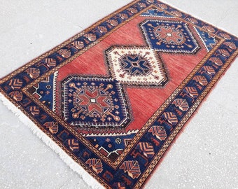 Alfombra de kazak vintage hecha a mano. Alfombra Oriental. Alfombra de área de alta calidad. Fabulosa alfombra rara. Alfombra de vida en el hogar. Alfombra de lana de color neutro 6.7x4.4 ft