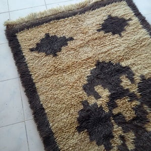 Oushak Tulu Rug Vintage Turkish Tulu Rug Tullu Rug Tülü Vintage Oushak Handmade Tulu Vintage Tulu Rug 6&#39;2&quot; x 3&#39;7&quot; feet