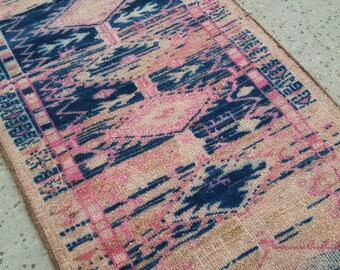 11'9"x3'5"Vintage Oushak Rug,Turkish Rug,Old Oushak Rug,Distressed Anatolian Rug,Low Pile Rug,Home runner Rug,Christmas rug,Interior Design
