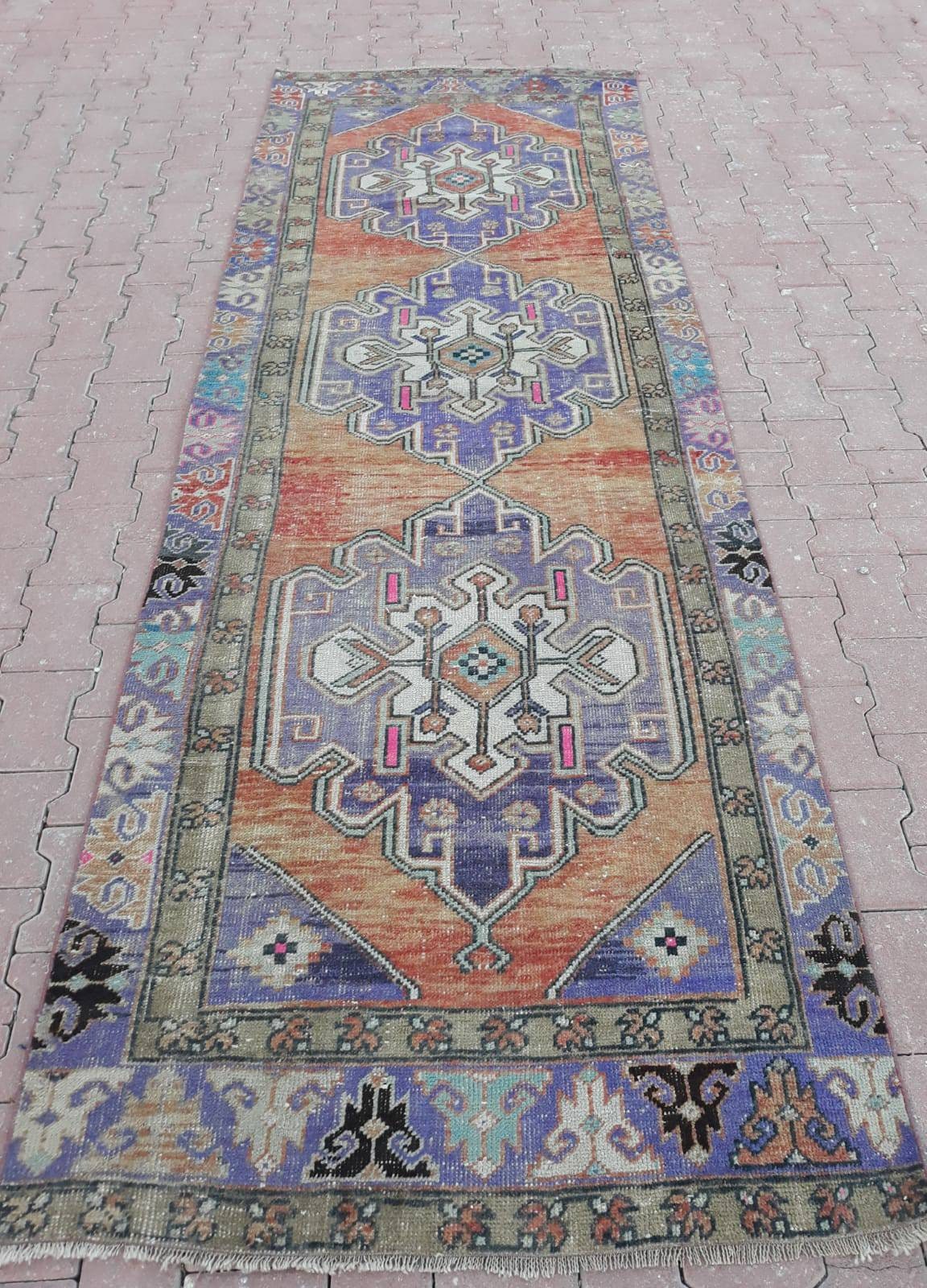 Hallway Rug Rustic Wool Rug Runner Floor Rug Runner Turkish Etsy