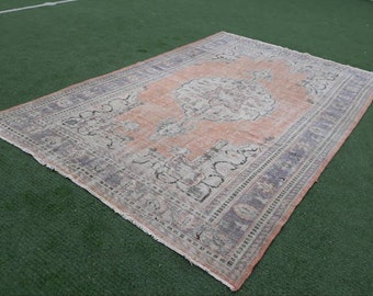 Grande. Alfombra Oushak. Alfombra turca grande. Alfombra vintage. Alfombra Oushak. Alfombra vintage grande de 11.6x7.3 pies. Alfombra turca beige. Alfombra de Anatolia. Alfombra