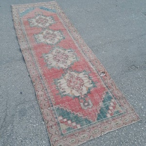 Atemberaubende Läufer Teppich, ungewöhnliche Tribal türkischen Läufer Teppich, shabby Phänomenal Läufer Teppich, Flur Läufer, schmale Läufer, 9&#39;0 &quot;x 2&#39;8&quot; Füße/275x88 cm