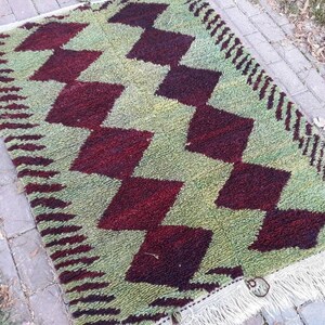 Turkish Tulu Rug Anatolian Hand made Tulu Rug Tulu Vintage Turkish Oushak Rug Vintage Tulu Rug Oushak Tulu Rug Kitchen Tulu Rug 4&#39;7&quot; 3&#39;7&quot; ft