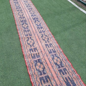 23'2"x2'2" Turkish Oushak Runner Rug, Kitchen Runner rug, Hallway Runner Rug, Vintage Runner Rug, RUNNER RUGSVINTAGEART,Kitchen Decor, Rug image 1