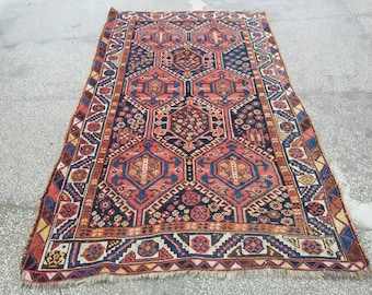 Vintage Turkish Soft Muted Color Oushak Rug, Pile Rug, Handmade Large Wool Carpet for Modern office & Home Decor   7.7 x 4.2 ft/235x130cm