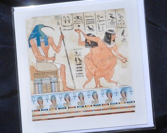 Egyptian Fresco - Heavenly Bodies - Greetings Card