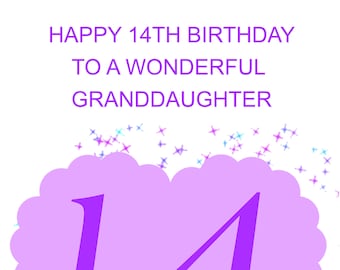 14th birthday card Etsy