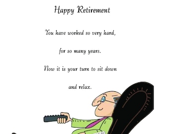 Male Retirement Card Etsy