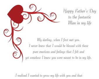 Man In my life Father's Day card