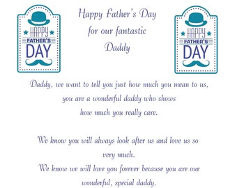 Our Daddy Father's Day card