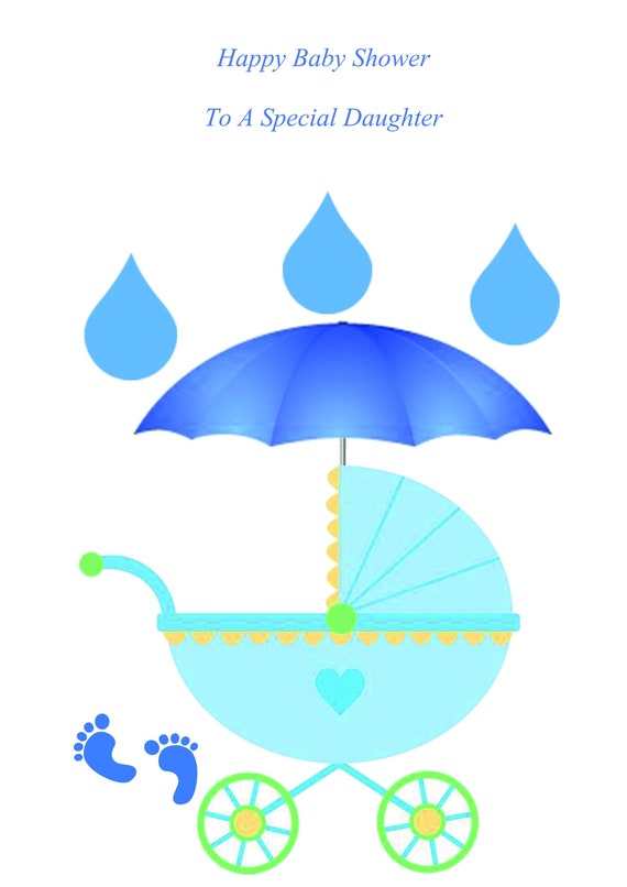 Daughter Baby Shower Boy Card Etsy