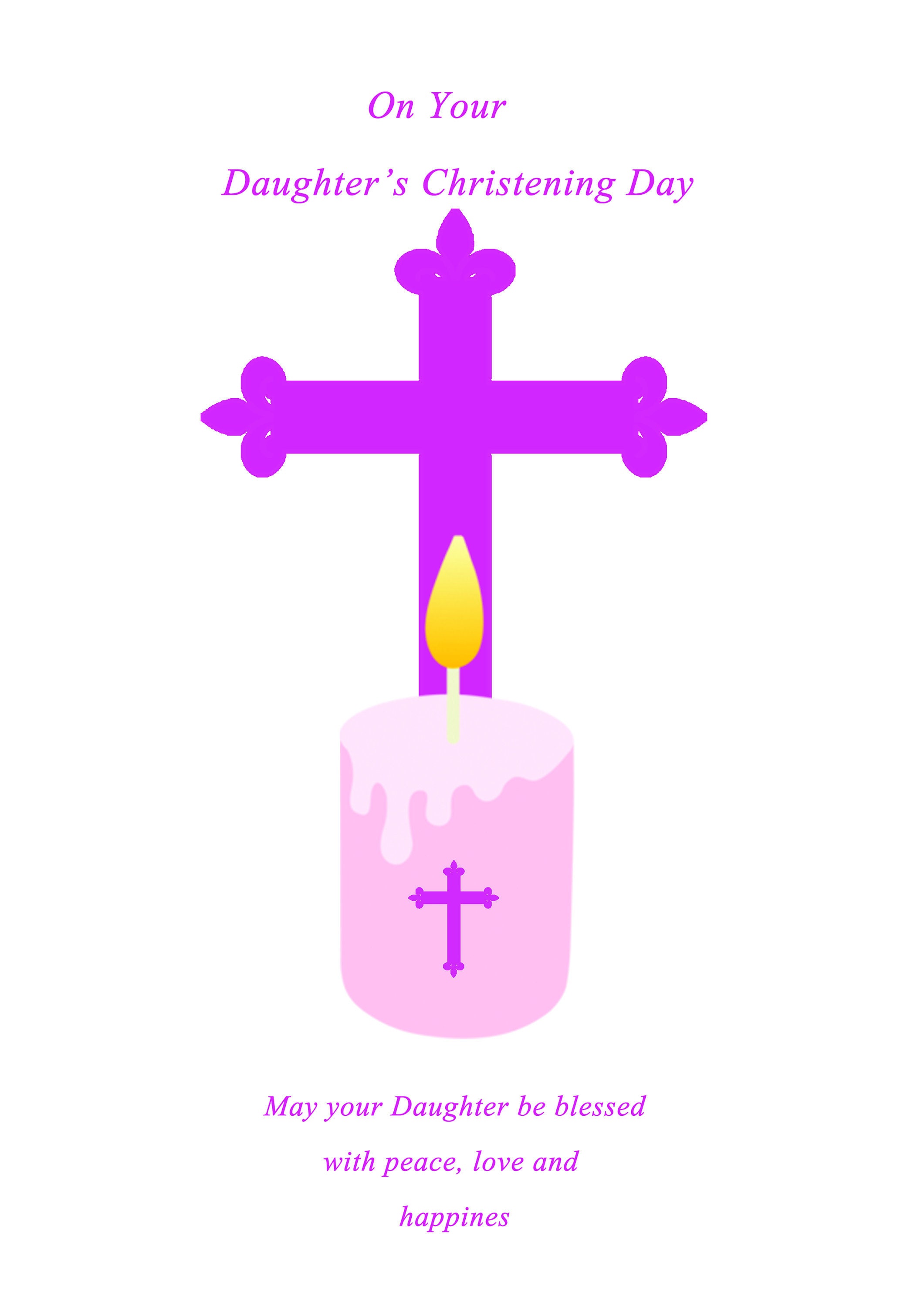 On Your Daughter's Christening card Etsy