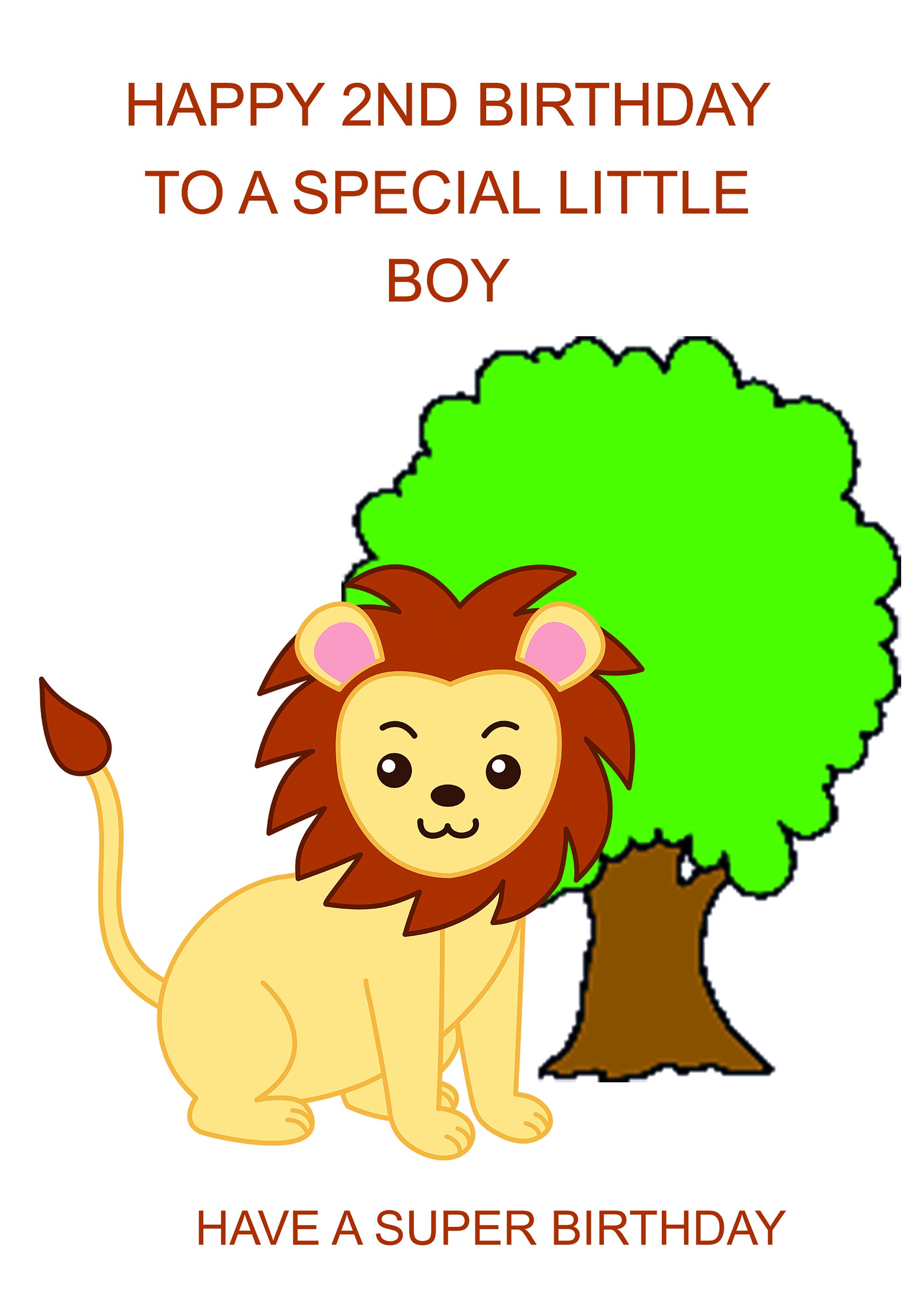 Boy 2nd Birthday Card Etsy