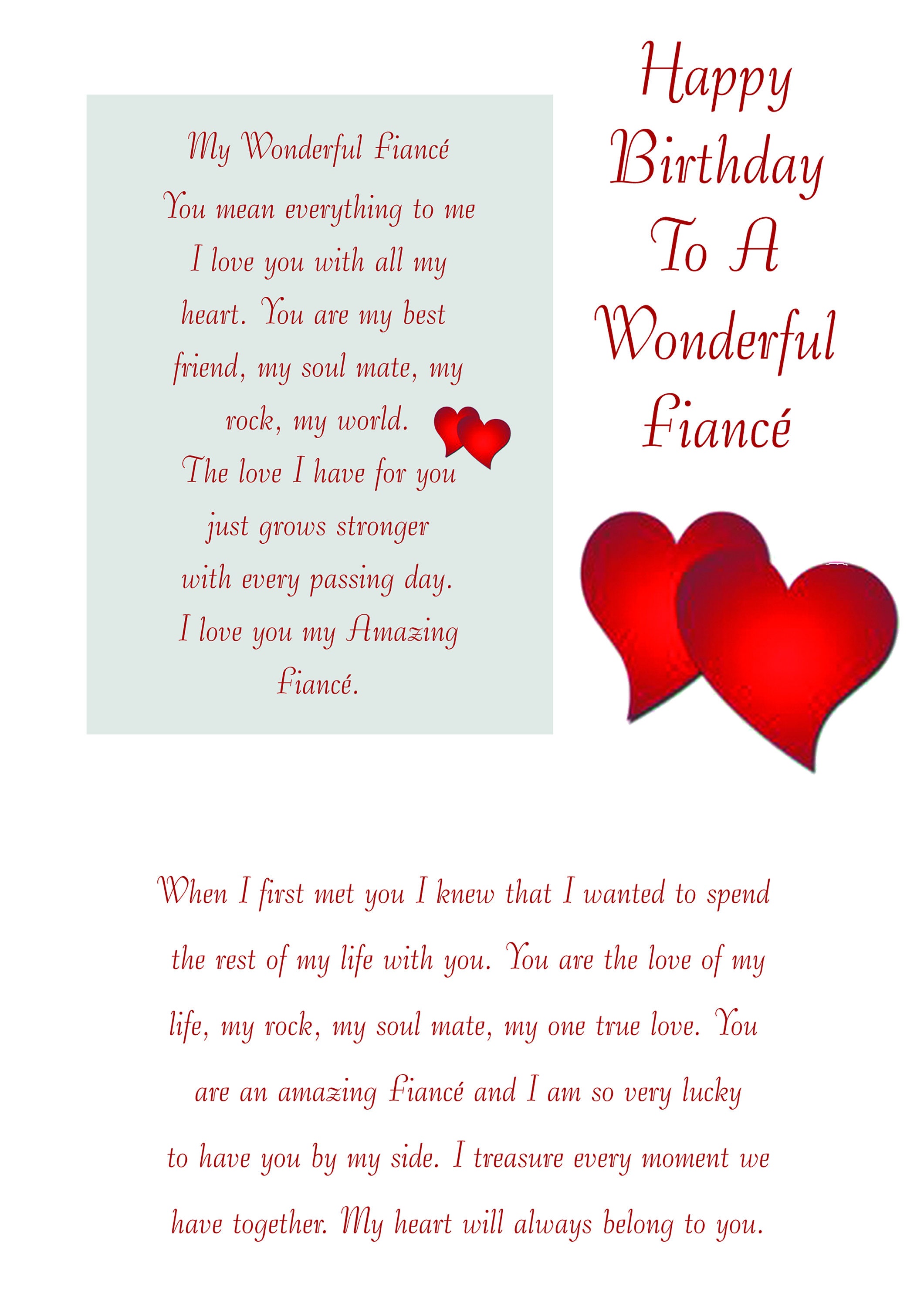 Free Printable Birthday Cards For Fiance