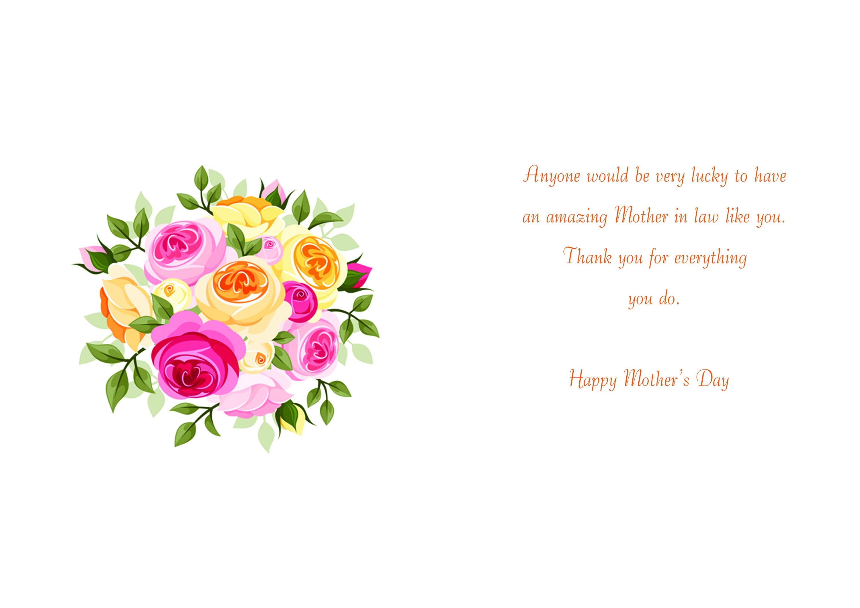 Mother in Law Mothers Day Card 1