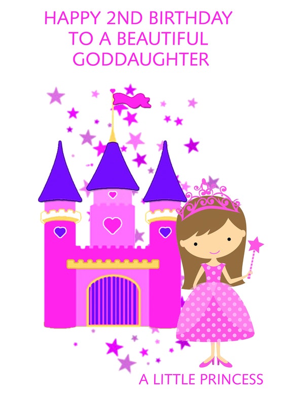 Goddaughter 2nd Birthday Card Etsy