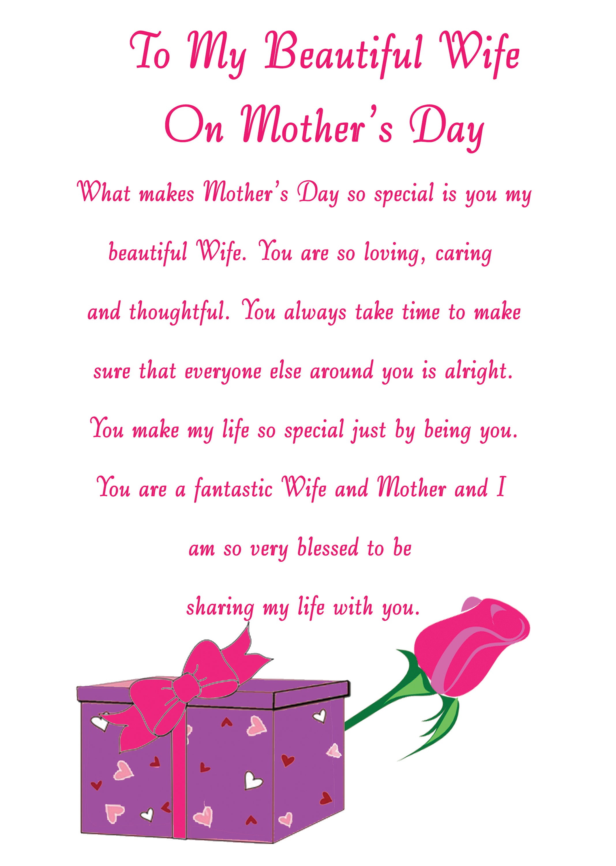 Free Printable Mother s Day Cards For Wife