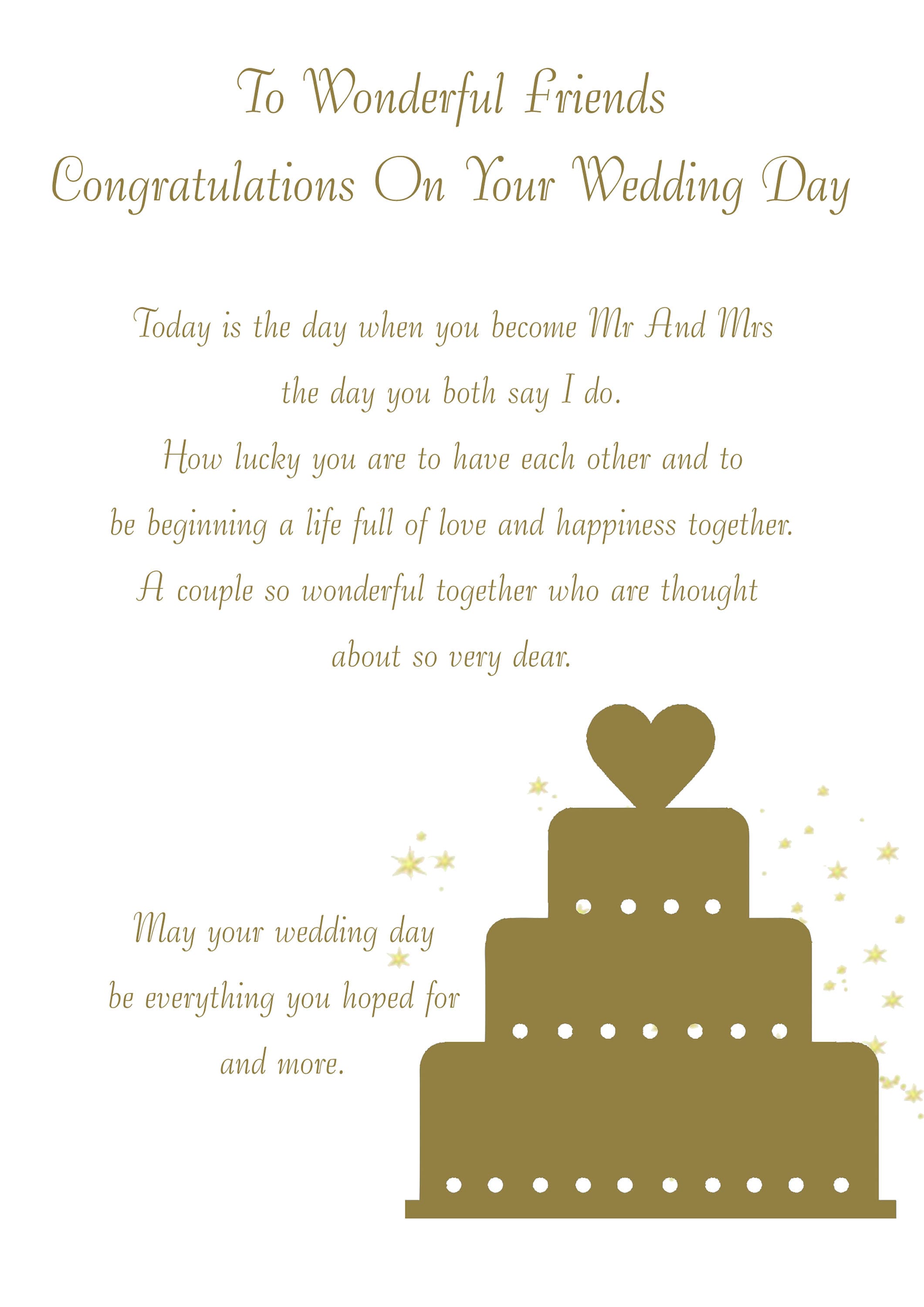 Friends card 2024 for wedding
