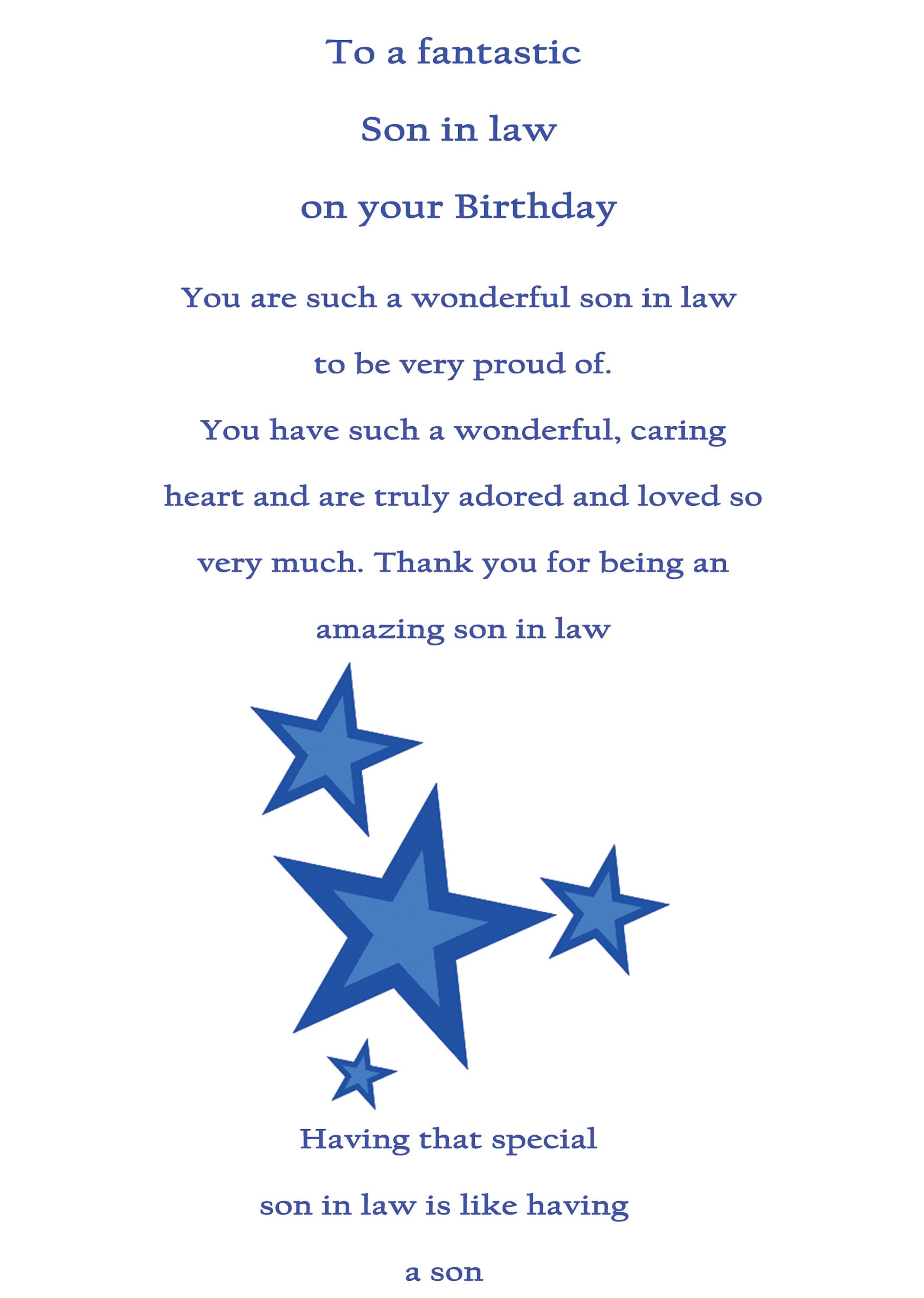Son in Law Birthday Card (any Age Can Be Added) - Etsy UK