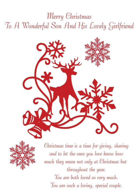Christmas card for girlfriend deals