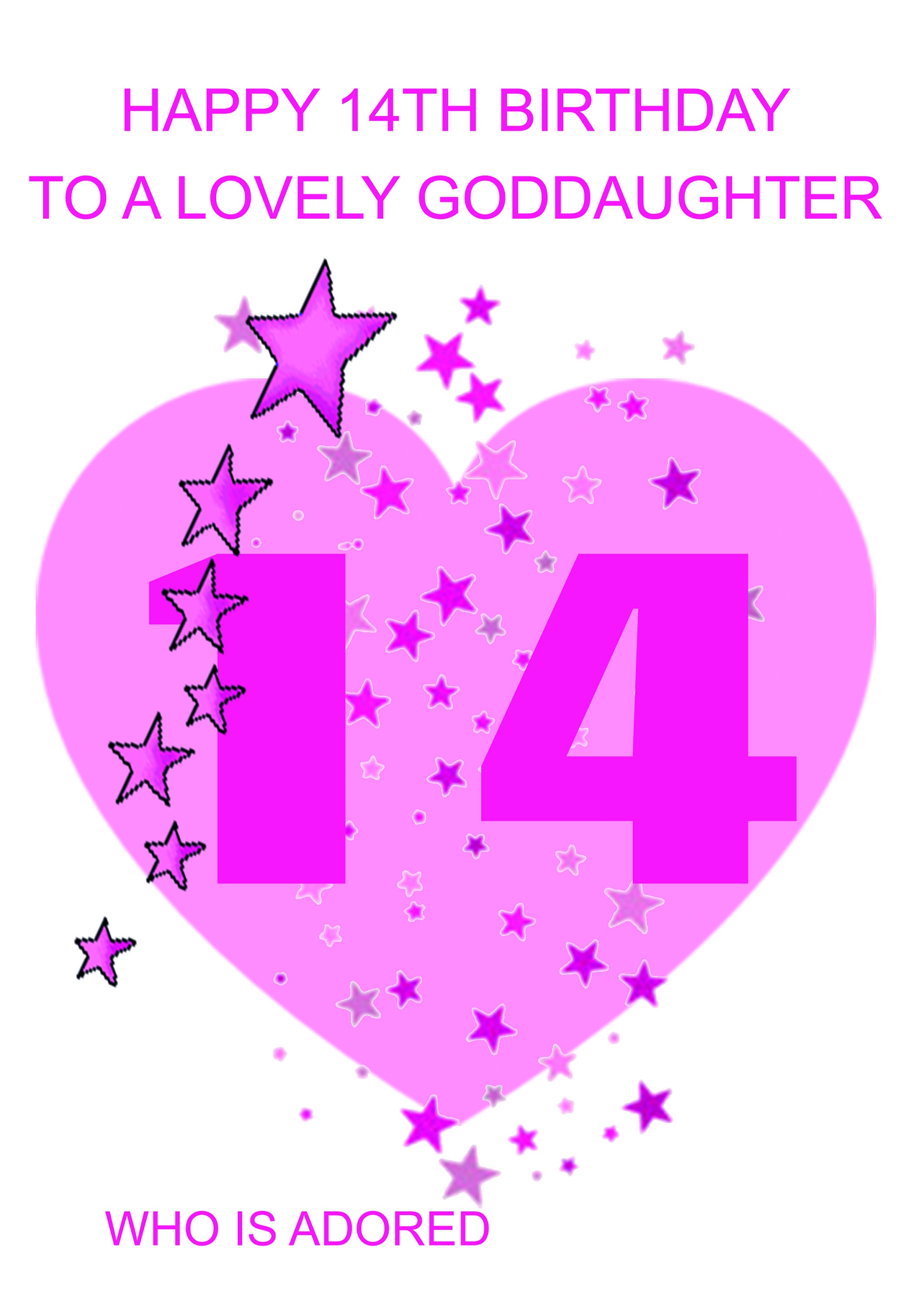 Goddaughter 14th Birthday Card Etsy
