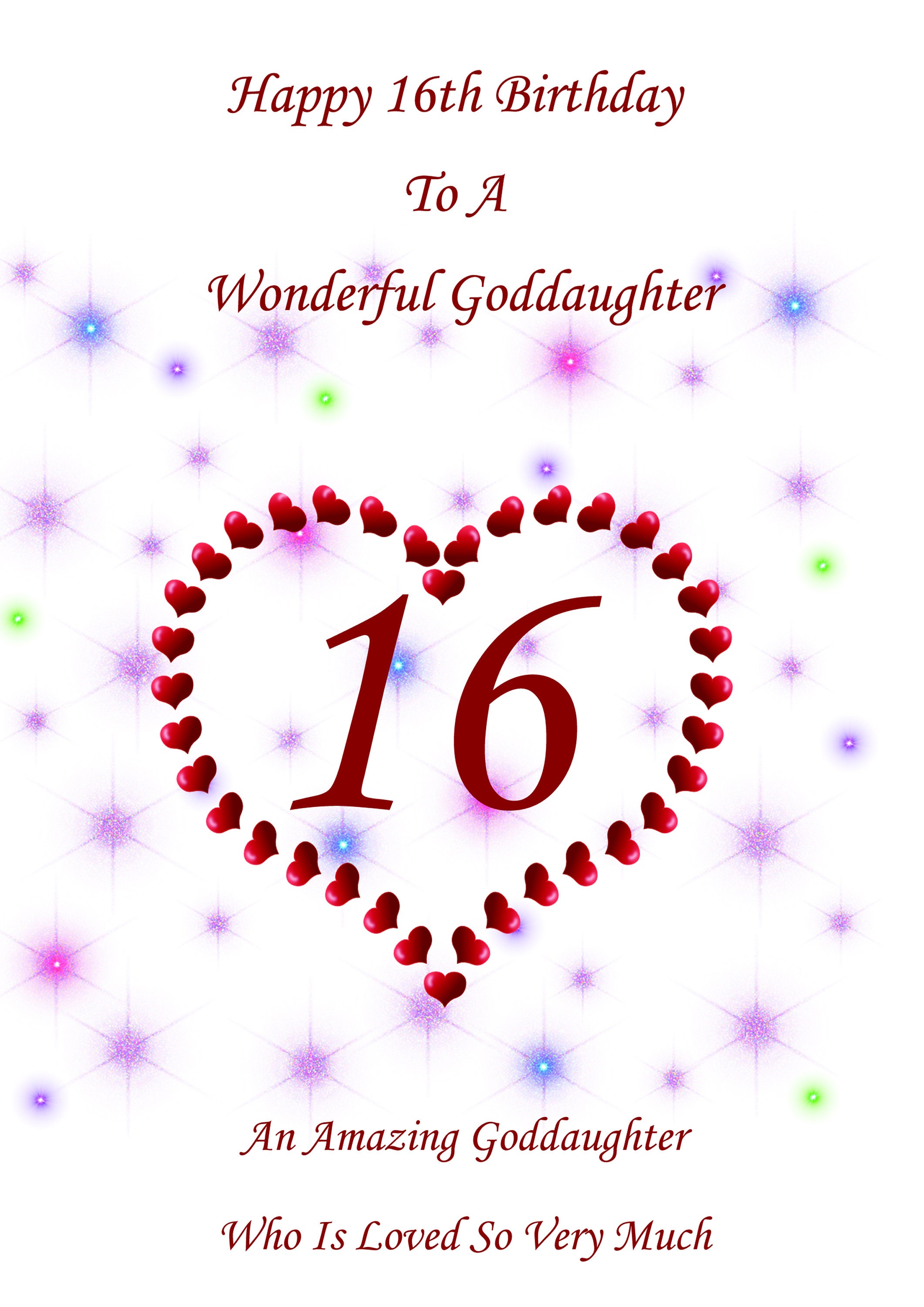 Goddaughter 16th Birthday Card Etsy