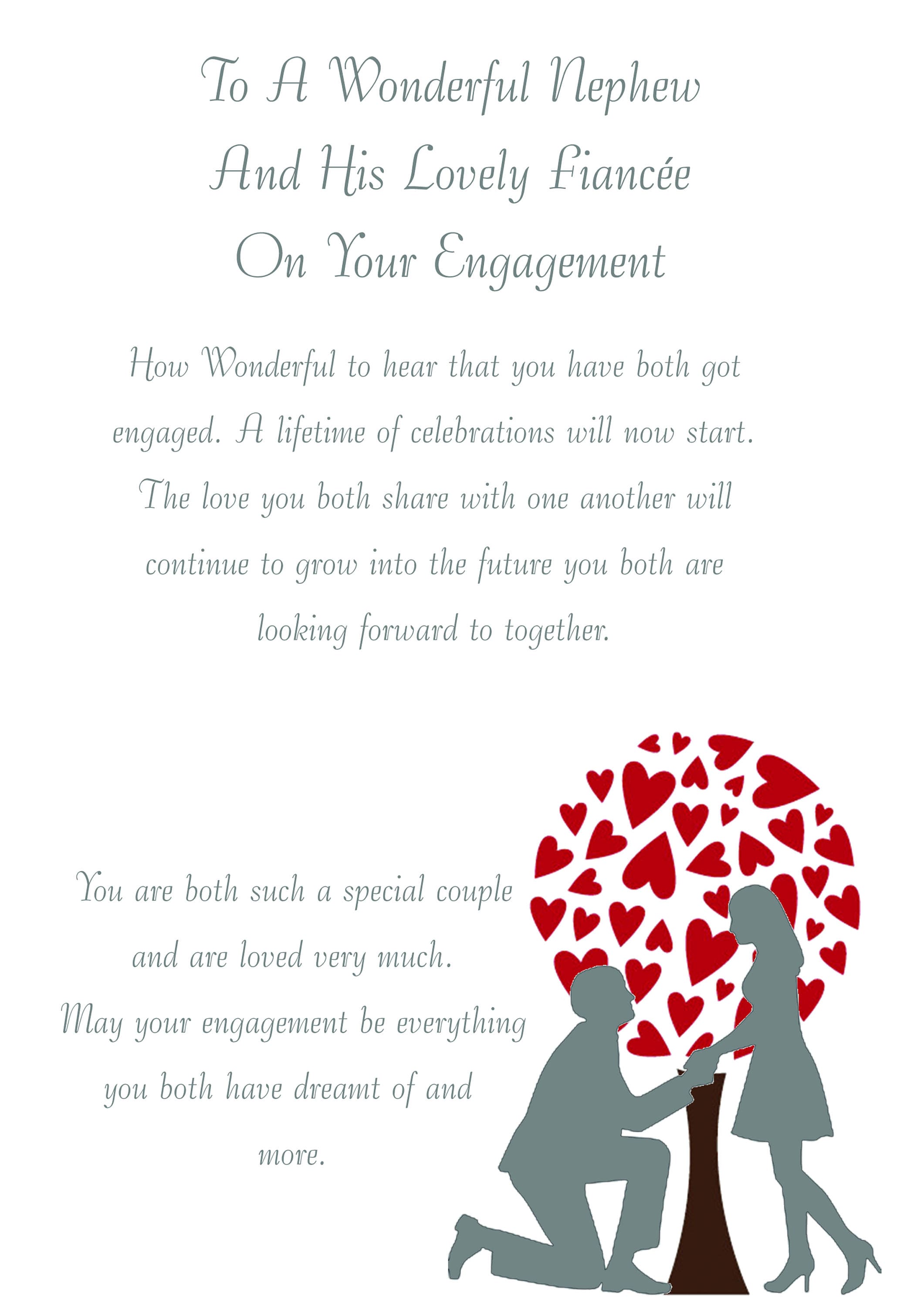 Nephew & Fiancee Engagement Card