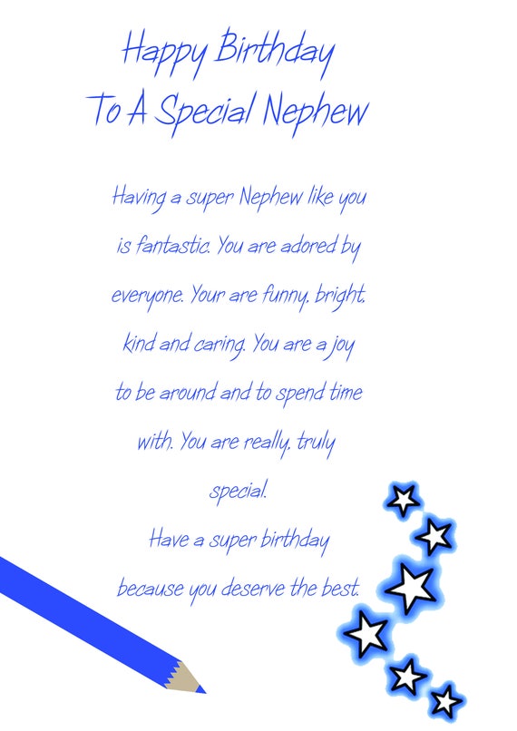 Nephew Birthday Card Etsy