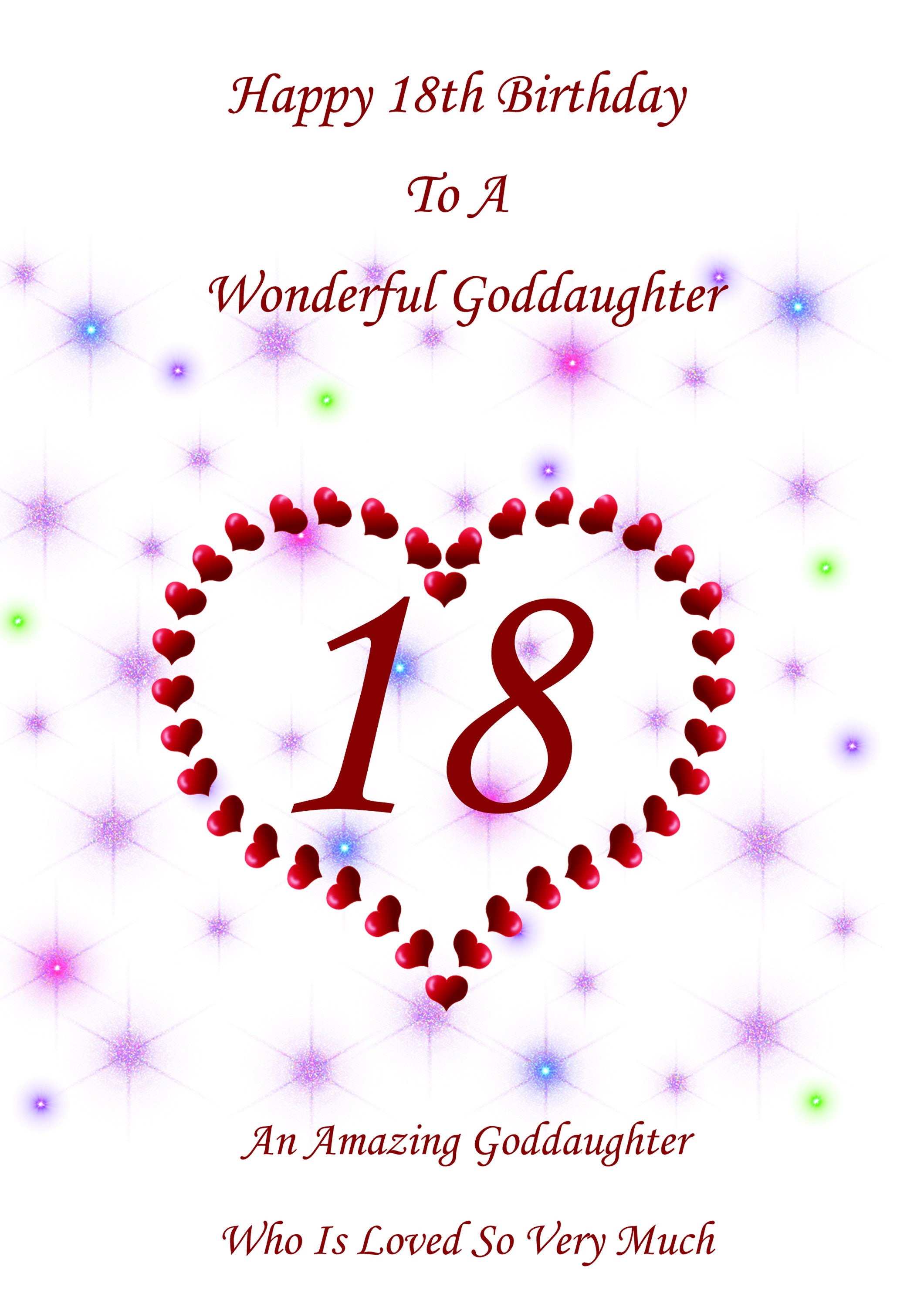 Goddaughter 18th Birthday Card Etsy Goddaughter 18th Birthday Card Etsy