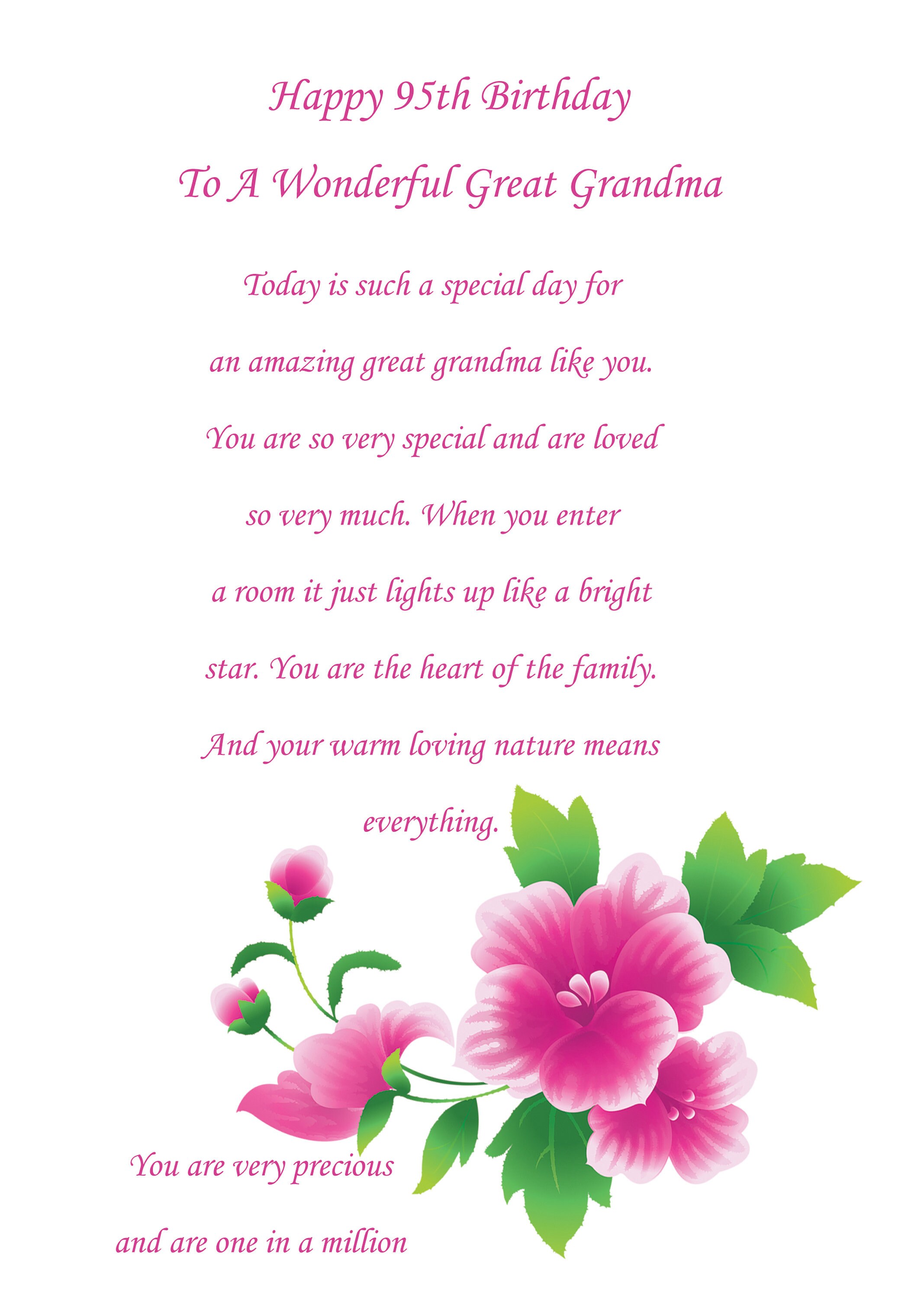 Happy 95th Birthday Grandma Wishes Great Grandma 95Th Birthday Card - Etsy Happy 95th Birthday Grandma Wishes Great Grandma 95Th Birthday Card - Etsy