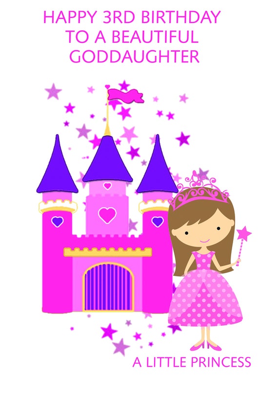 Goddaughter 3rd Birthday Card Etsy