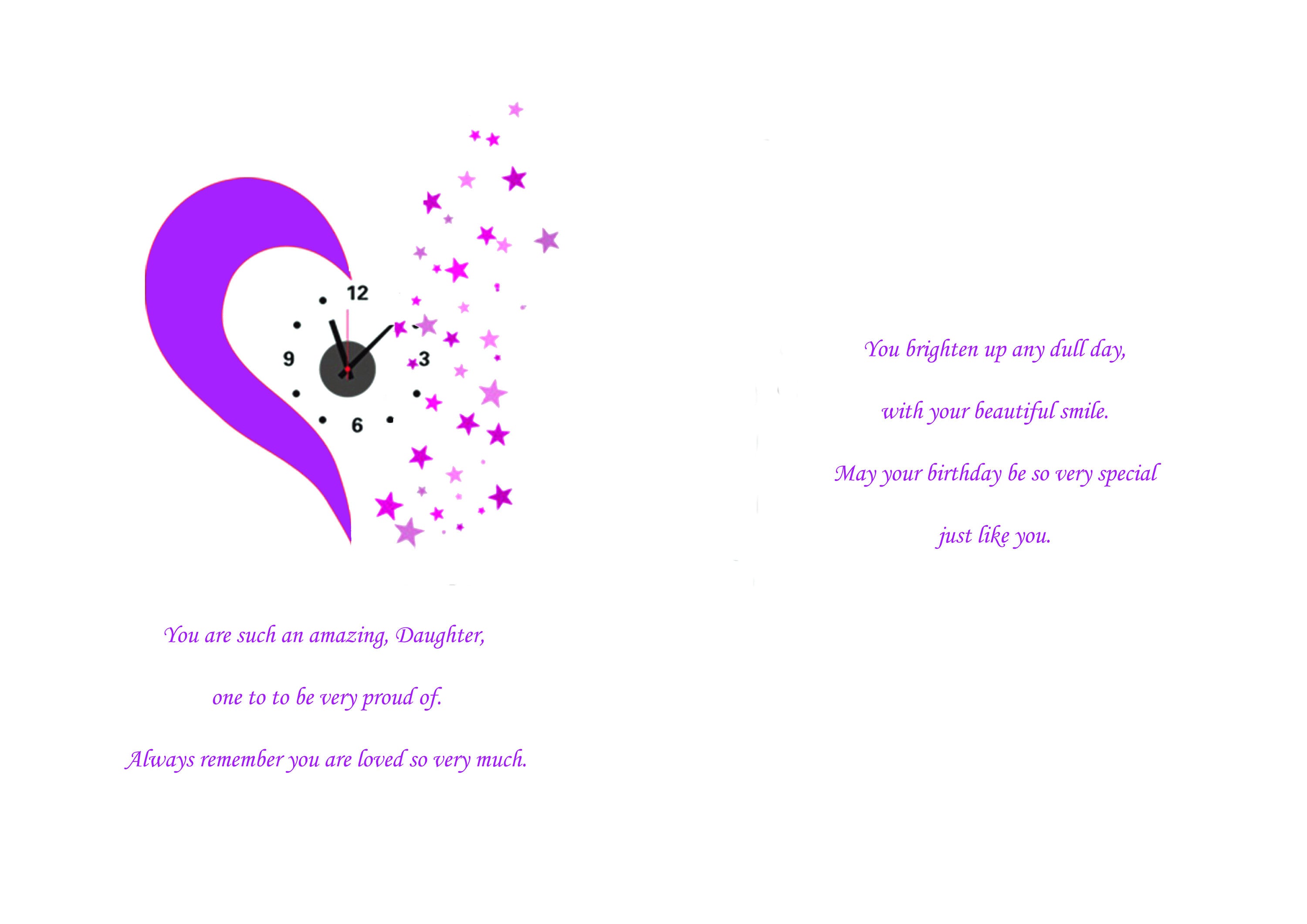 daughter birthday card