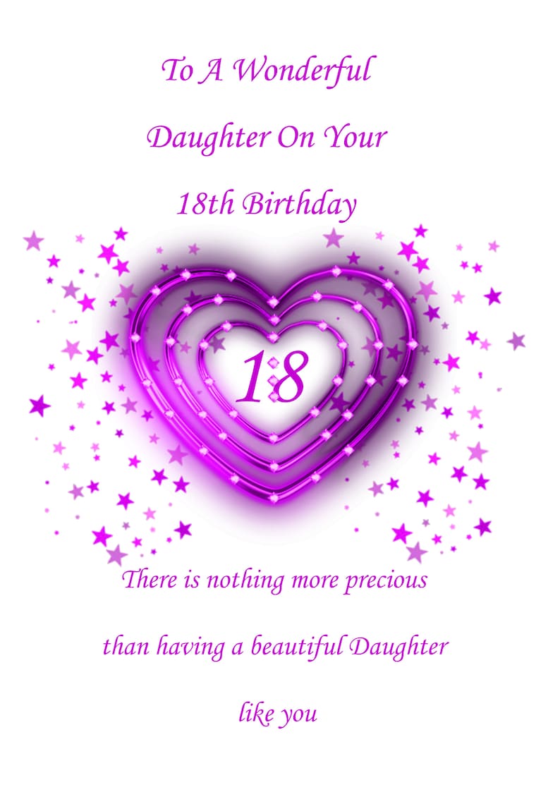 Daughter 18th Birthday Card | Etsy