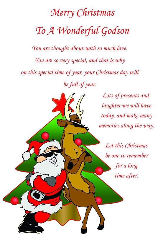 Godson christmas card Clearance