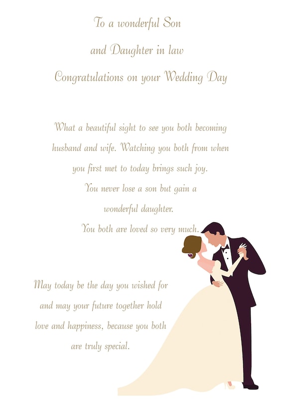 Wedding wishes for son sale and daughter in law