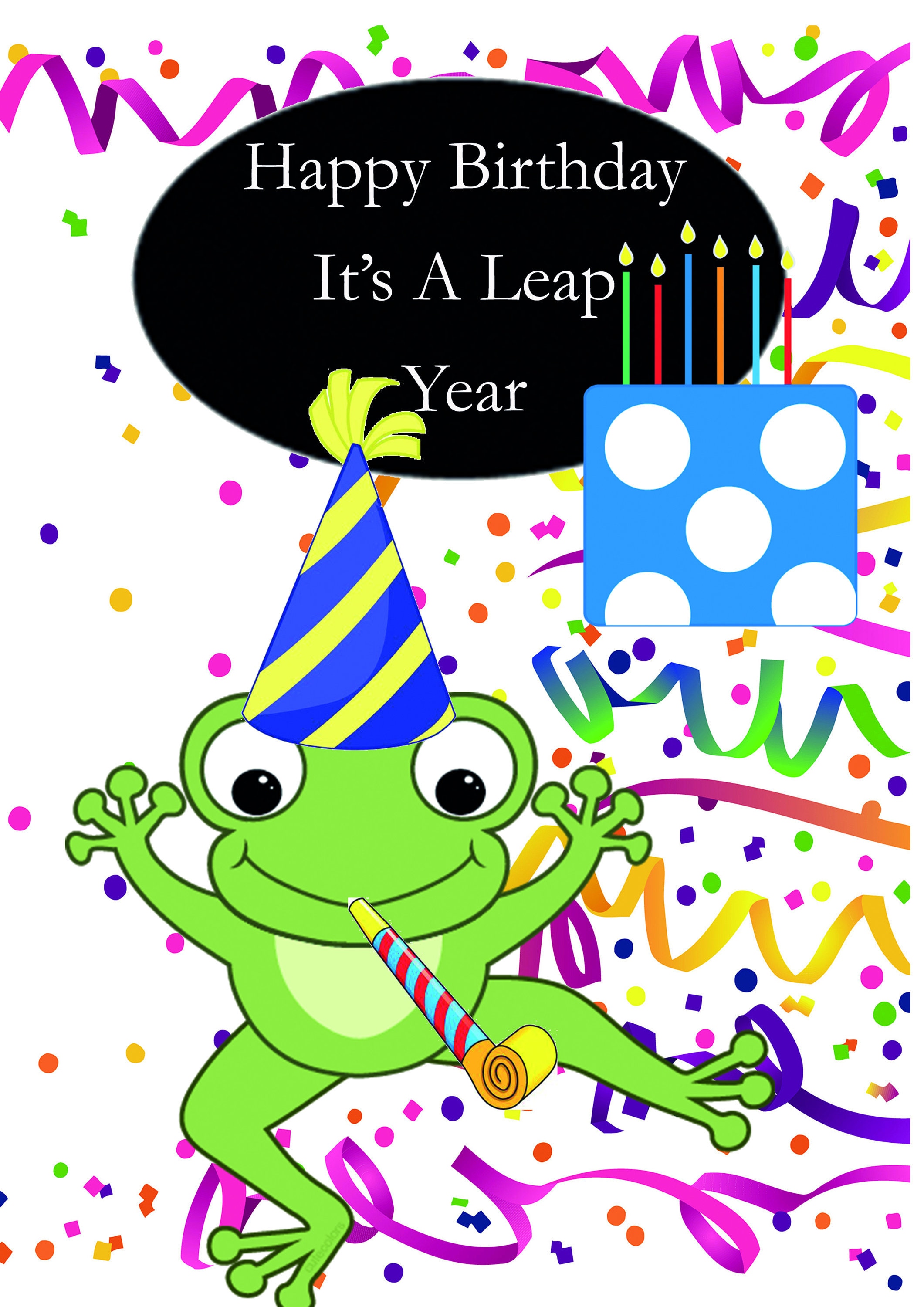 Leap Year Happy Birthday Card Male Etsy UK