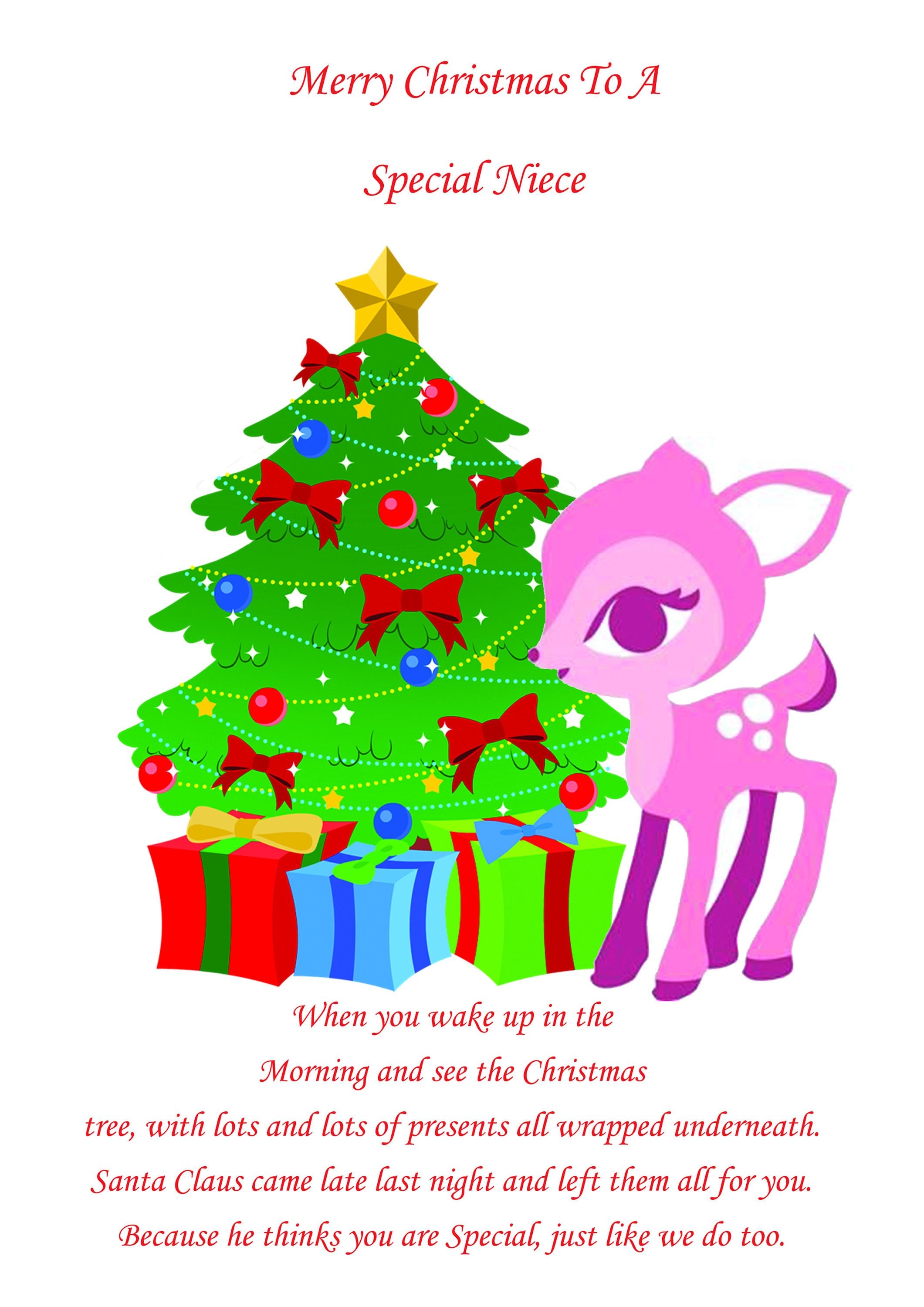Niece Christmas Card 2 | Etsy