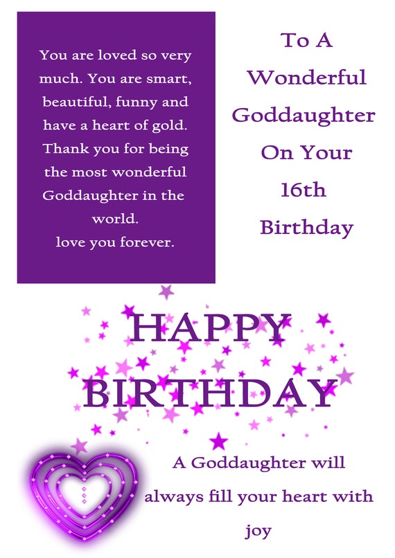 Goddaughter Birthday Card To A Wonderful Goddaughter On Your Birthday 3D Card.