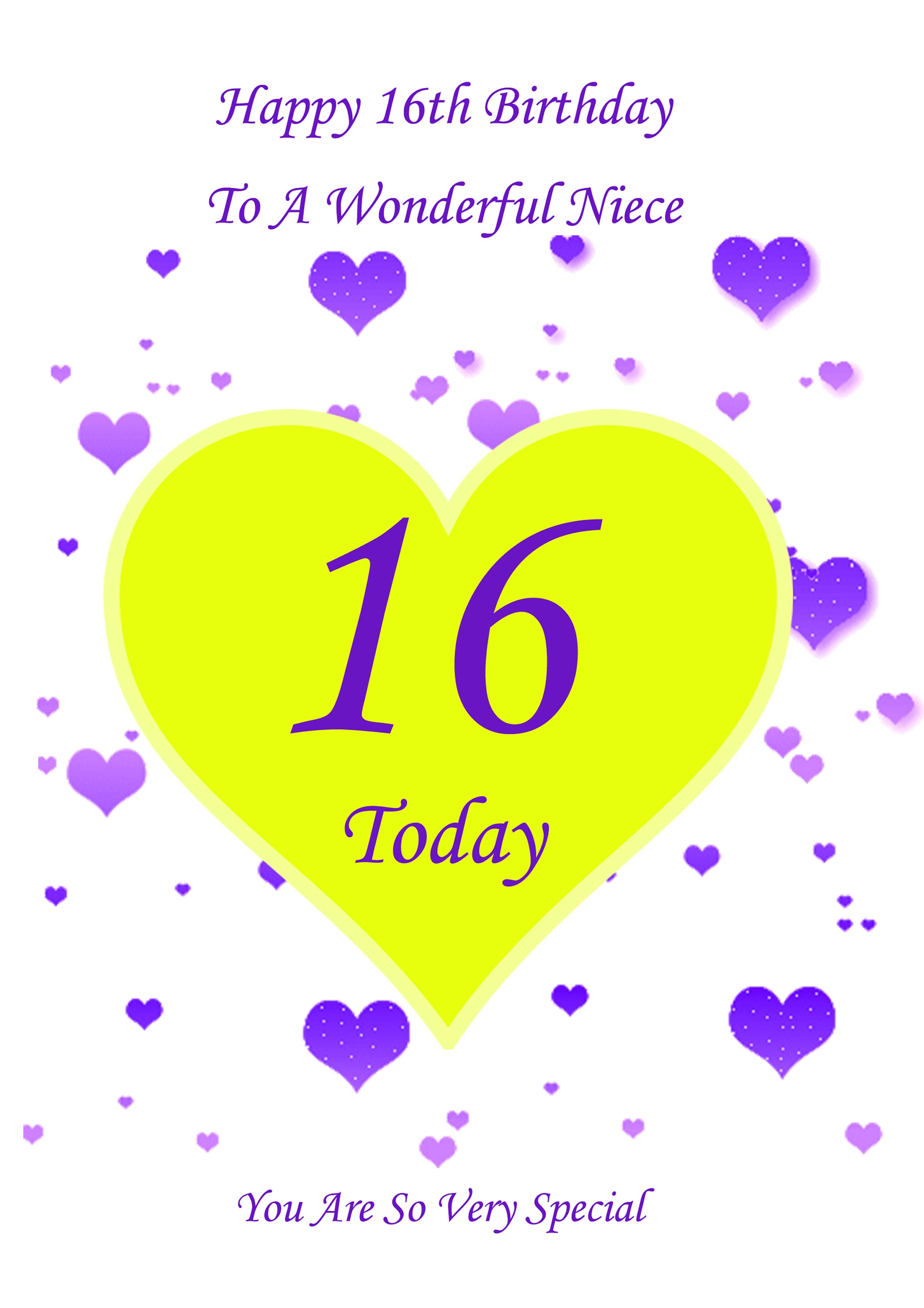 Niece 16th Birthday Card Etsy
