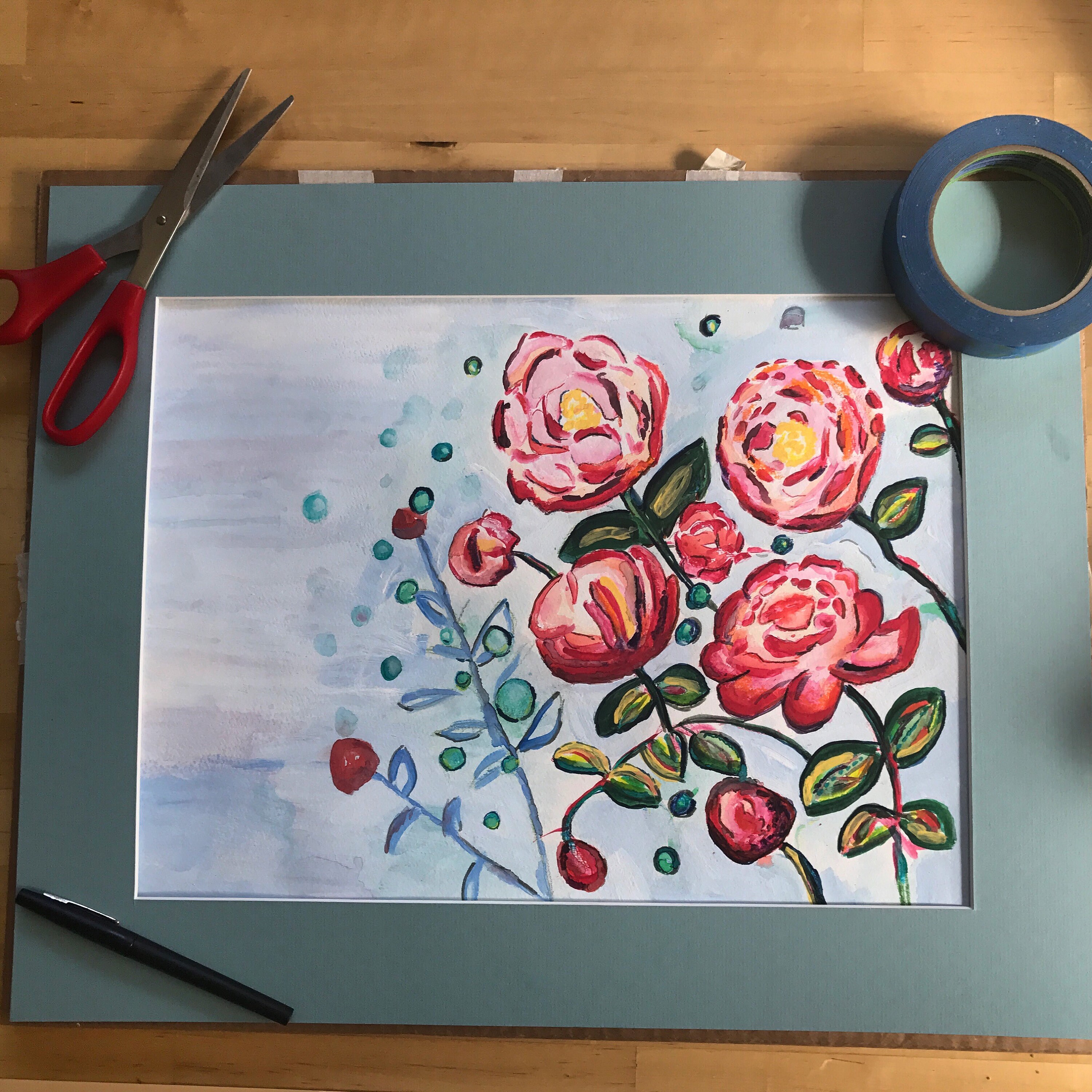 Custom Floral Painting 9 X 12 Etsy