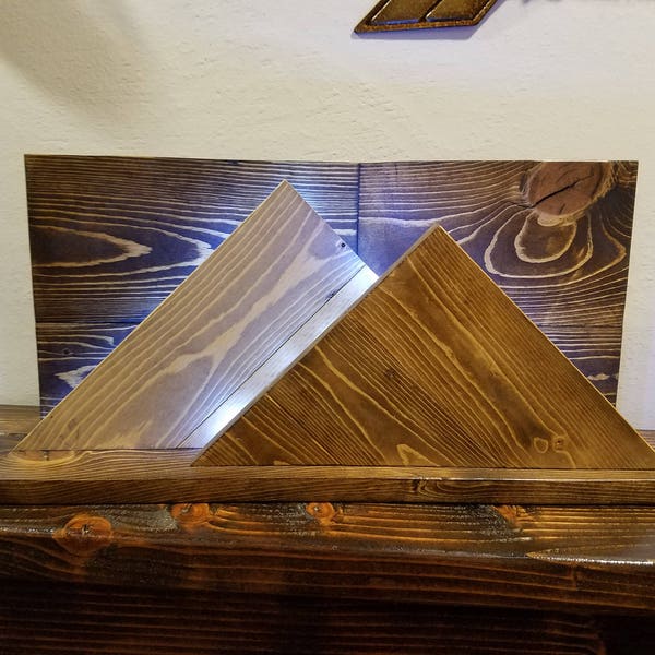 Backlit Mountain Wall Art Etsy