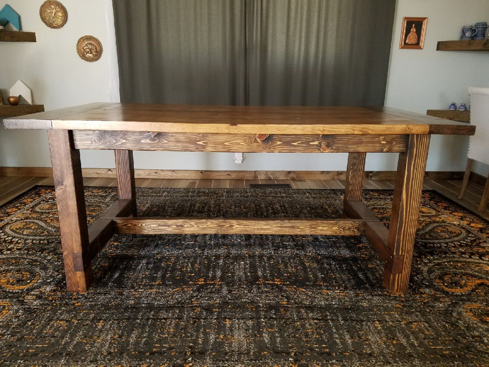 Custom Solid Wood Farmhouse Dining or Kitchen Table - Etsy