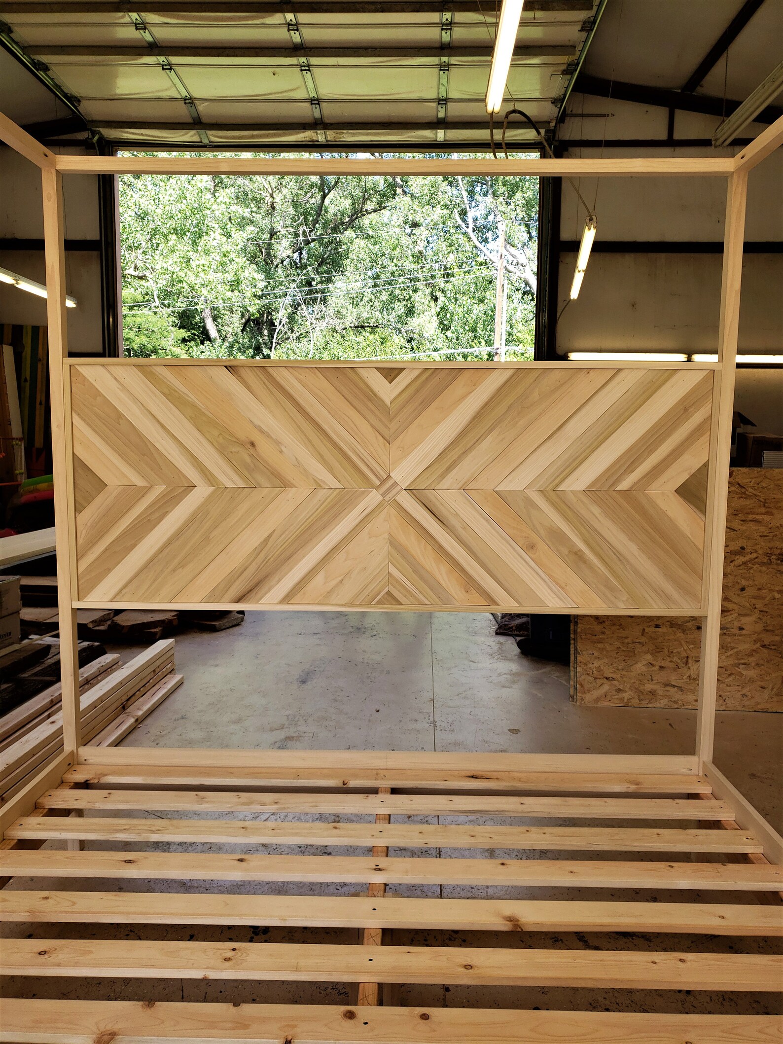 Herringbone Pattern Headboard FREE SHIP Customizable Wall Etsy