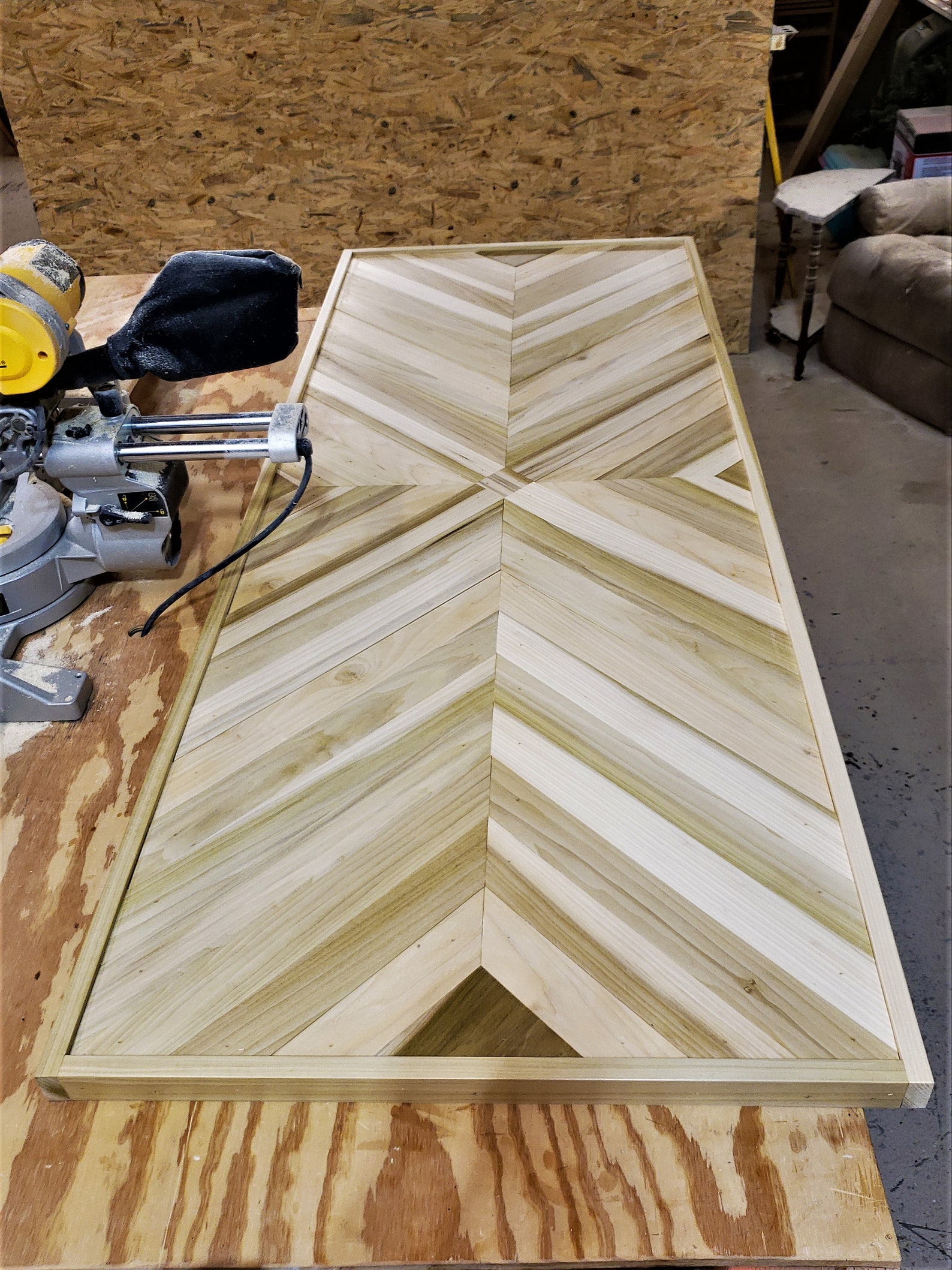 Herringbone Pattern Headboard FREE SHIP Customizable Wall Etsy