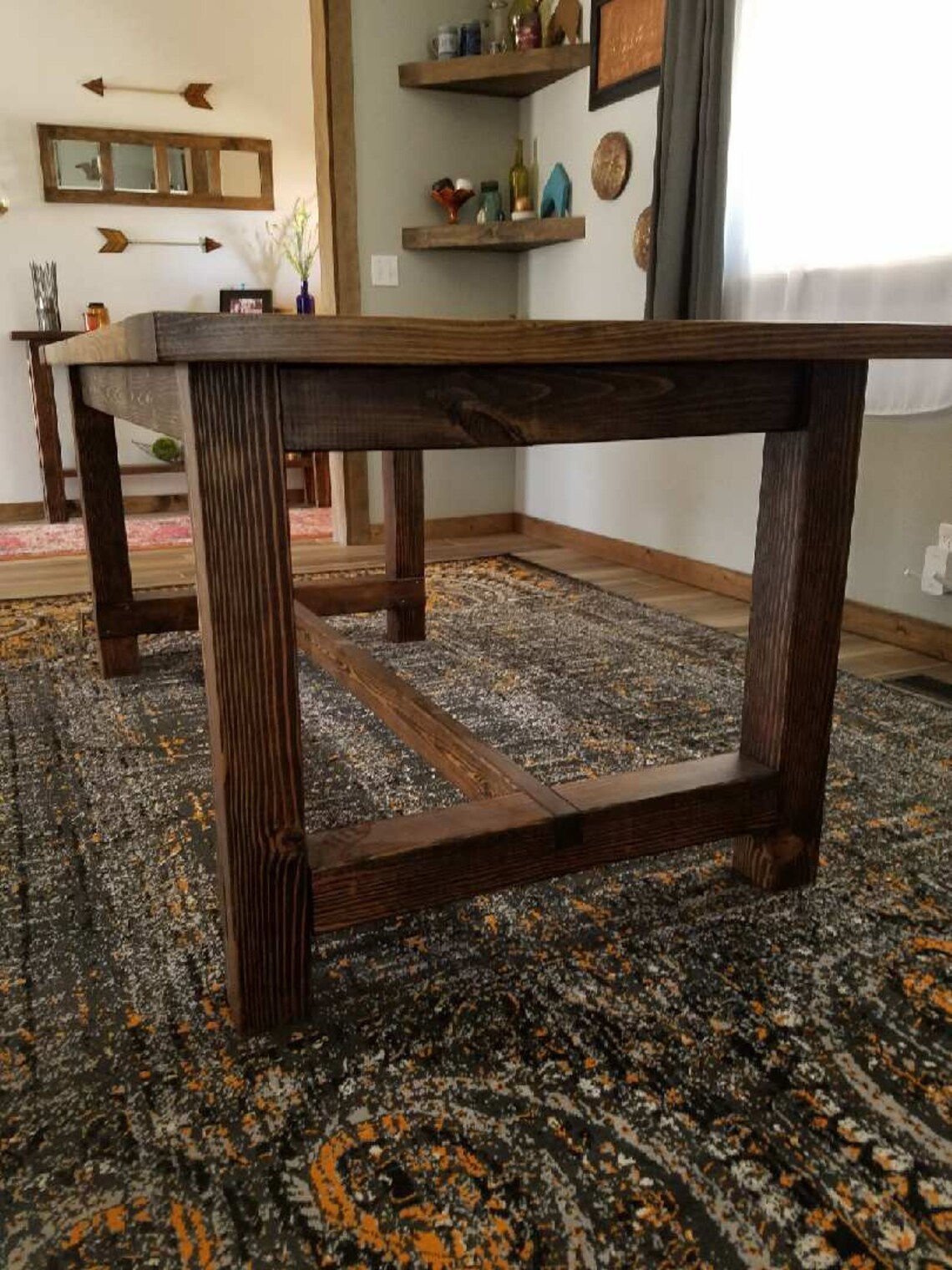 Custom Solid Wood Farmhouse Dining or Kitchen Table - Etsy